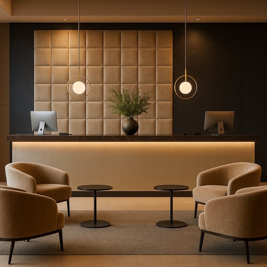 Moderne fløyelsveggpaneler